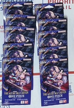 Lot Of 10 One Piece Sleeved Booster Packs OP-14 The Azure Sea's Seven NEW SEALED - Image 1