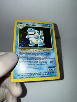 Pokemon Blastoise Base Set Holo Rare 2/102 English 1999 Card - Image 3