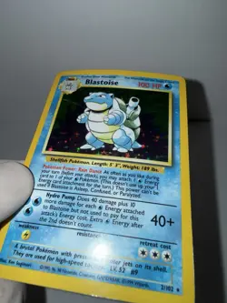 Pokemon Blastoise Base Set Holo Rare 2/102 English 1999 Card - Image 4