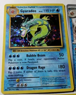 Gyarados Lot of 3 Cards Evolutions 151 Burning Shadows Holo Collection Bundle - Image 4