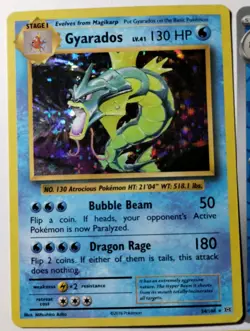 Gyarados Lot of 3 Cards Evolutions 151 Burning Shadows Holo Collection Bundle - Image 5