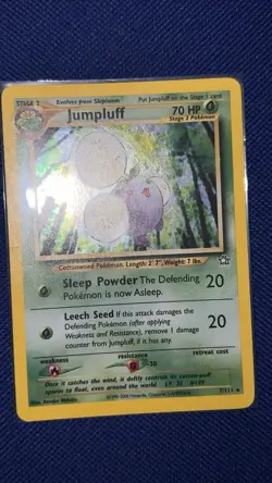 Pokemon TCG Jumpluff Neo Genesis Holo Card 7/111 Unlimited Rare Mint+ - Image 2