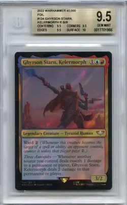 GHYRSON STARN, KELERMORPH GEM Mint BGS 9.5 Q+ Warhammer 40k Surge Foil #124 MTG - Image 1