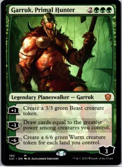 Garruk, Primal Hunter M Commander 2021 190 NM - Image 1