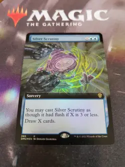 MTG. Silver Scrutiny. Foil Borderless. Dominaria United. Pack Fresh - Image 1