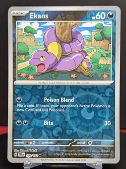 Pokemon Ekans #100/162 English Temporal Forces Reverse Holo - Image 1