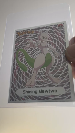 💥 Shiny Mewtwo Pokemon Vintage Art CARD Metallic Foil Anime Collectible NM💥 - Image 2