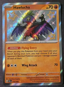 Hawlucha 175/091 Pokemon TCG 2024 Shiny Rare Paldean Fates Near Mint - Image 1
