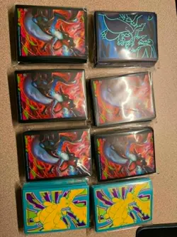 Pokemon TCG Various Sets ETB UPC Deck Sleeves Sealed (Lot Of 10) Charizard Eevee - Image 1