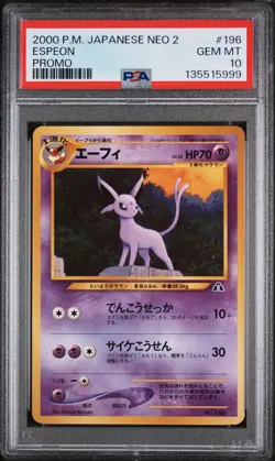2000 POKEMON JPN NEO 2 PROMO PROMO #196 ESPEON PSA 10 - Image 1