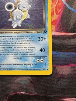 Pokemon TCG Dark Blastoise Holo Rare 1st Edition 3/82 Lp Condition - Image 3