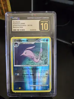 Gorebyss Pokemon Vintage 2008 Grt Encounters 38/106 Reverse Holo CGC PRISTINE 10 - Image 1