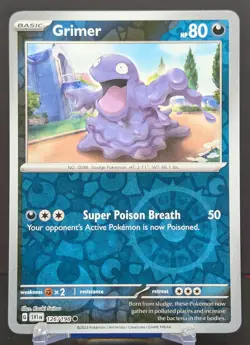 Pokemon Grimer #126/198 English Scarlet & Violet Reverse Holo - Image 1