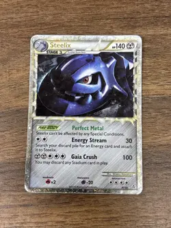 Steelix Prime 87/95 Holo Ultra Rare Pokemon HGSS Unleashed LP - Image 1