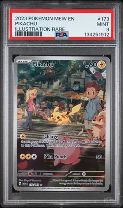 2023 POKEMON MEW EN-151 ILLUSTRATION RARE #173 PIKACHU PSA 9 - Image 1