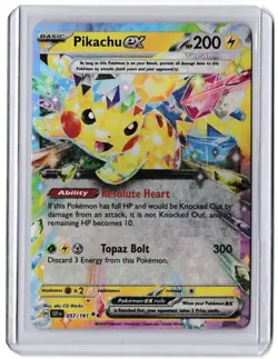 Pikachu ex 057/191 Surging Sparks Double Rare Pokemon - Image 3