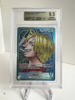 One Piece Card Game Paramount War Alt Art BGS 9.5 Gem Mint OP02-026 Sanji Leader - Image 1