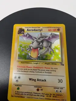Aerodactyl 1/62 Fossil Holo Authentic Pokemon Card MP Condition - Image 4
