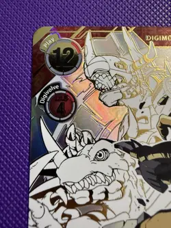 WarGreymon BT14-101 Rare Pull Serial Numbered 140/300 Digimon Card English - Image 2