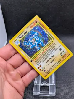 1st Edition Machamp 8/102 Holo Base Set Pokemon Card WOTC Played - Image 2