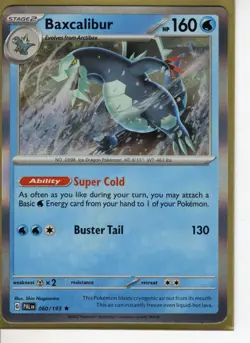 BAXCALIBUR S & V PALDEA EVOLVED SET RARE HOLO-FOIL POKEMON CARD 060/193 NM/M - Image 1