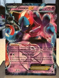 Pokemon Deoxys-EX EX Rare Holo Psychic Plasma Freeze 53/116 2013 Card - Image 1