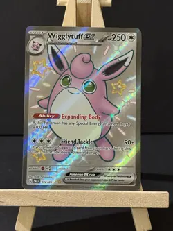 Pokemon TCG Wigglytuff EX Scarlet & Violet Paldean Fates Holo Card 222/091 - Image 1