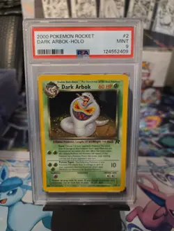 Pokemon TCG Team Rockets Dark Arbok Holo Card 2/82 PSA 9 Unlimited - Image 1