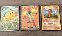 Pokemon TCG 6 Card Lot Pikachu, Diglett, Regigigas V, Galarian Moltres V, Promo - Image 3