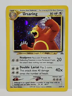 Ursaring Neo Discovery #15/75 2001 Pokemon TCG Holo Rare Card Vintage WOTC LP - Image 1