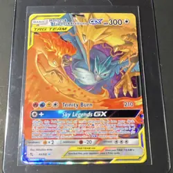 Pokemon TCG Moltres Zapdos Articuno GX 44/68 TAG TEAM Full Art Holo Card - Image 1