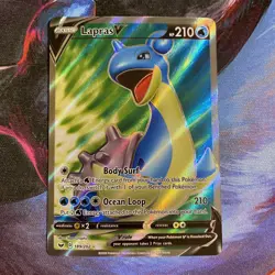 Lapras V 189/202 Holo Full Art Ultra Rare Pokemon Card SWSH PTCG NM - Image 1