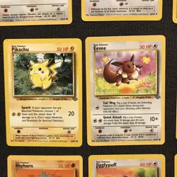 Vintage Pokemon Jungle Card Lot of 17 Eevee Pikachu WotC TCG LP/Excellent - Image 2