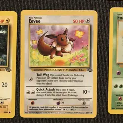 Vintage Pokemon Jungle Card Lot of 17 Eevee Pikachu WotC TCG LP/Excellent - Image 3