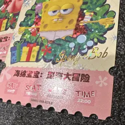 3x SSR rares SpongeBob Movie Search for SquarePants Christmas Collector Cards - Image 5