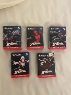 MTG Spiderman Welcome Deck Set Of 5 SDCC NYCC 2025 Magic The Gathering - Image 1