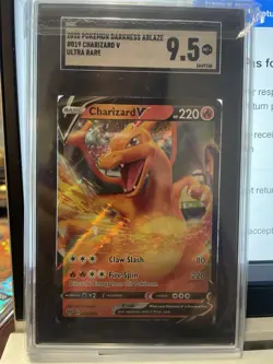 2020 Pokemon SWSH Darkness Ablaze 019/189 Charizard V Ultra Rare SGC 9.5 - Image 1