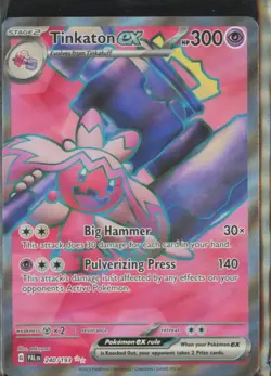 Pokemon TCG - Tinkaton ex - Ultra Rare SV02: Paldea Evolved 240/193 NM - Image 1