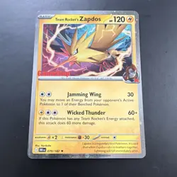 Pokemon TCG Team Rocket's Zapdos Promo Holo 070/182 GameStop Stamp - Image 1