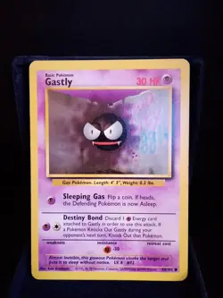 Pokemon TCG Gastly 59/102 Base Set English Vintage 1999 - Image 1