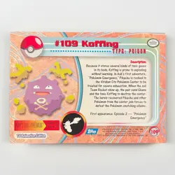 [LP] Topps 1999 Koffing #109 Pokemon TV Animation Edition Series 1 (Blue Label) - Image 2