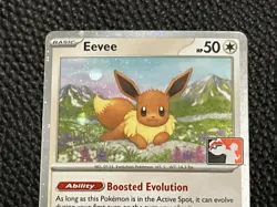 Play! Pokemon Prize Pack Series 7 Surging Sparks Cosmo Holo Eevee 143/191 - Image 2