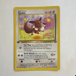 Pokemon Nintendo Jungle 1st Edition Eevee 51/64 Basic 50 HP Common Regular - Image 1