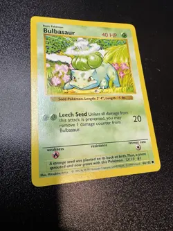 Bulbasaur Pokemon TCG 1999 Shadowless Set Vintage 44/102 NM Base Set - Image 1