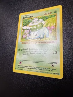 Bulbasaur Pokemon TCG 1999 Shadowless Set Vintage 44/102 NM Base Set - Image 2