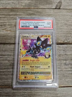 PSA 9 2021 Pokemon Celebrations Luxray GL LV X-Holo Classic Coll Rising Rivals - Image 1