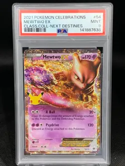 PSA 9 MEWTWO EX 54/99 CELEBRATIONS CLASSIC COLLECTION POKEMON - Image 1