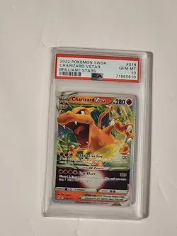 Pokemon Brilliant Stars PSA 10 Charizard VSTAR 018/172🔥 celebrations etb ultra - Image 1