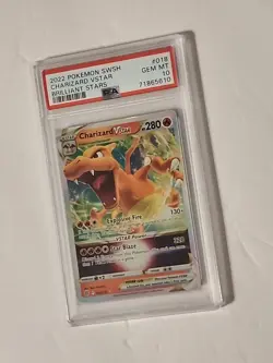 Pokemon Brilliant Stars PSA 10 Charizard VSTAR 018/172🔥 celebrations etb ultra - Image 2