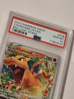 Pokemon Brilliant Stars PSA 10 Charizard VSTAR 018/172🔥 celebrations etb ultra - Image 4